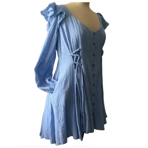 Free People NWOT cotton gauze mini dress - Picture 3 of 8
